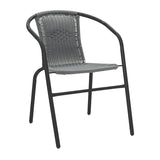 Fotoliu Obbi din metal negru-Gri, deschis, 54x56x73 cm