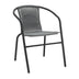 Fotoliu Obbi din metal negru-Gri, deschis, 54x56x73 cm