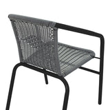 Fotoliu Obbi din metal negru-Gri, deschis, 54x56x73 cm