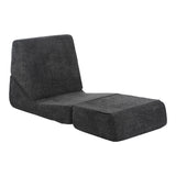 Fotoliu-Pat cu functie extensibila Ferderina, Gri Închis, 66x102x73 cm
