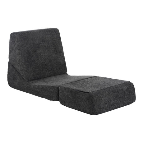 Fotoliu-Pat cu functie extensibila Ferderina, Gri Închis, 66x102x73 cm