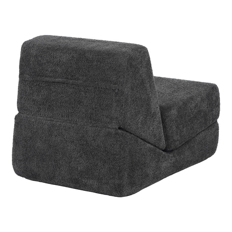 Fotoliu-Pat cu functie extensibila Ferderina, Gri Închis, 66x102x73 cm