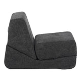Fotoliu-Pat cu functie extensibila Ferderina, Gri Închis, 66x102x73 cm
