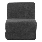 Fotoliu-Pat cu functie extensibila Ferderina, Gri Închis, 66x102x73 cm