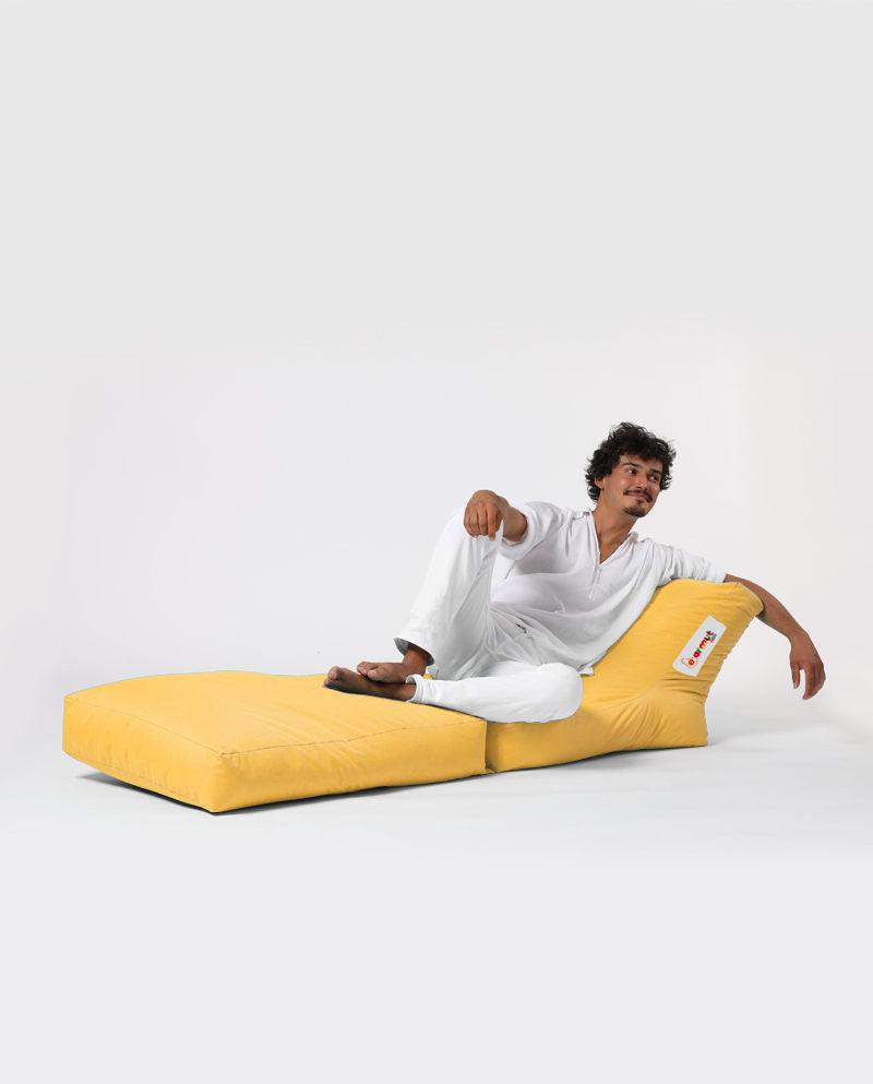 Fotoliu Puf Extensibil, Garden Bean Bag Large, 55x40x40 cm - Galben