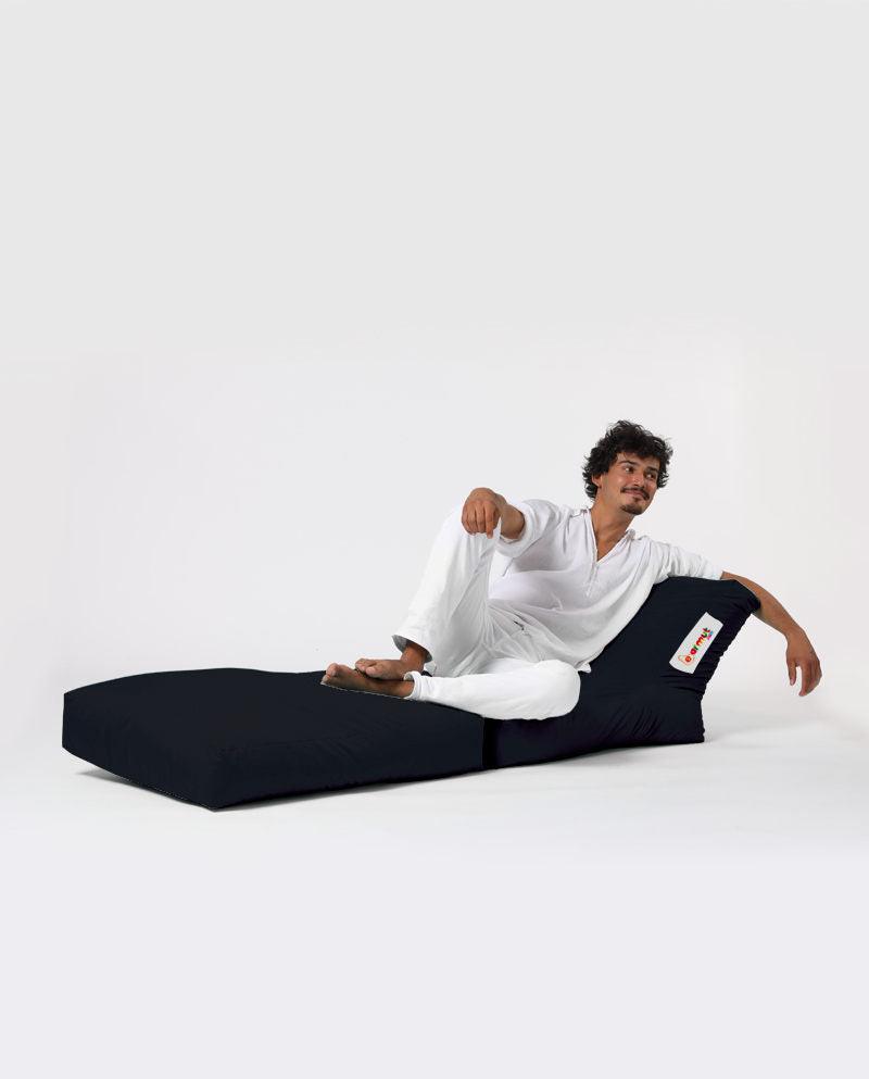 Fotoliu Puf Extensibil, Garden Bean Bag Large, 55x40x40 cm - Negru