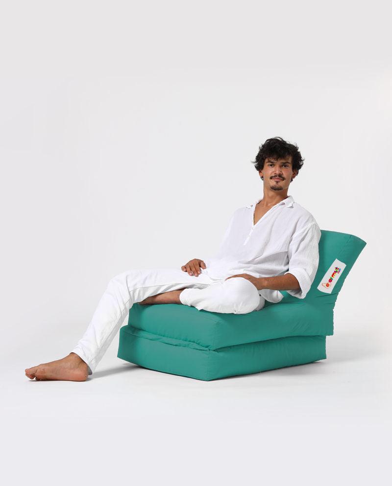 Fotoliu Puf Extensibil, Garden Bean Bag Large, 55x40x40 cm - Turcoaz