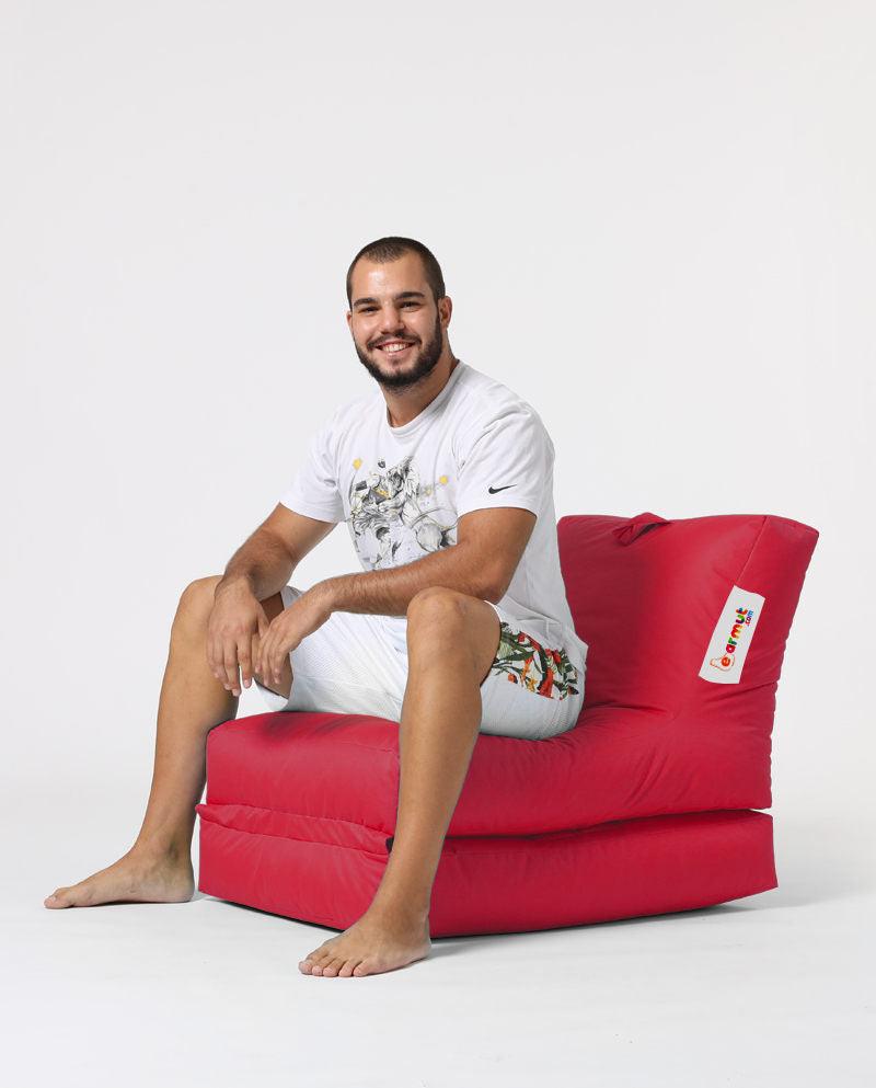 Fotoliu Puf Extensibil, Garden Bean Bag Large, 55x40x40 cm - Roșu