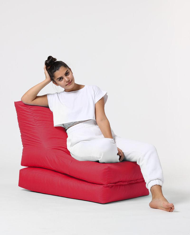 Fotoliu Puf Extensibil, Garden Bean Bag Large, 55x40x40 cm - Roșu