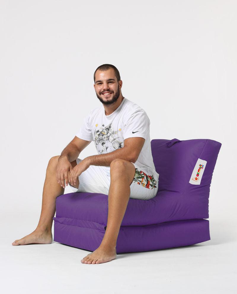 Fotoliu Puf Extensibil, Garden Bean Bag Large, 55x40x40 cm - Violet