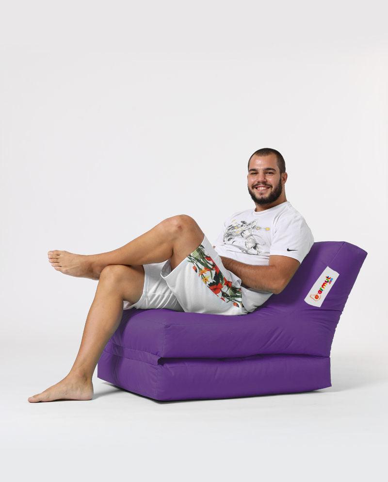 Fotoliu Puf Extensibil, Garden Bean Bag Large, 55x40x40 cm - Violet
