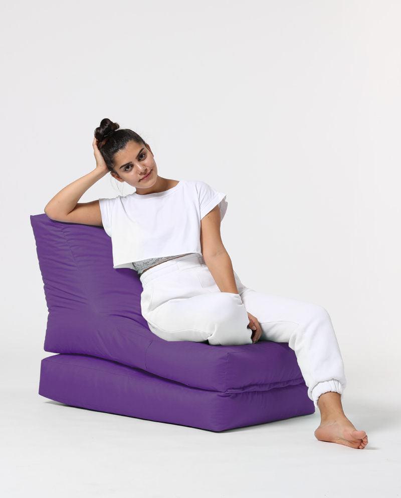 Fotoliu Puf Extensibil, Garden Bean Bag Large, 55x40x40 cm - Violet