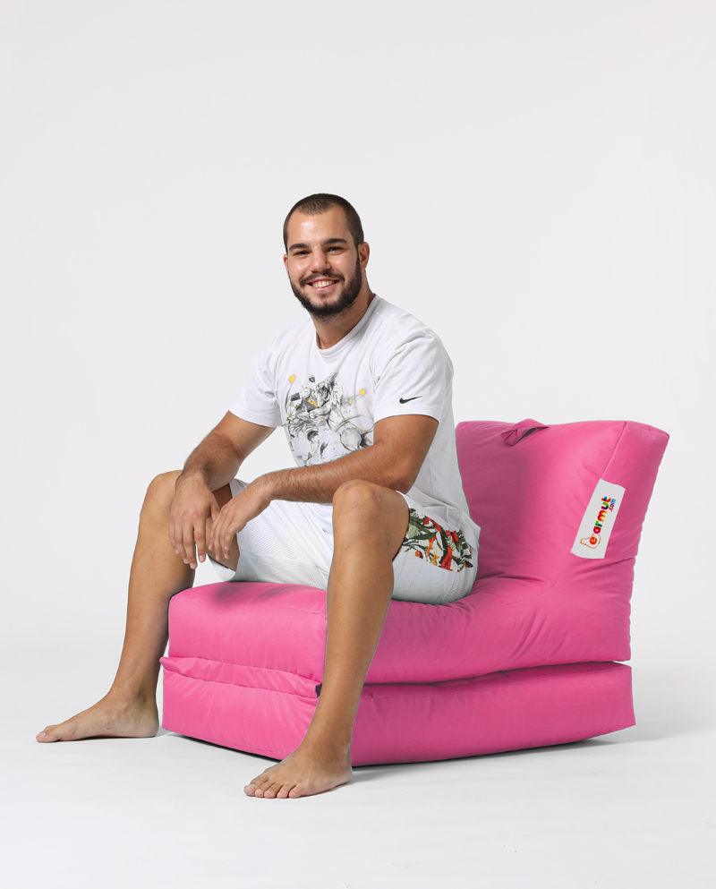 Fotoliu Puf Extensibil, Garden Bean Bag Large, 55x40x40 cm - Roz