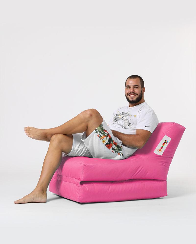 Fotoliu Puf Extensibil, Garden Bean Bag Large, 55x40x40 cm - Roz
