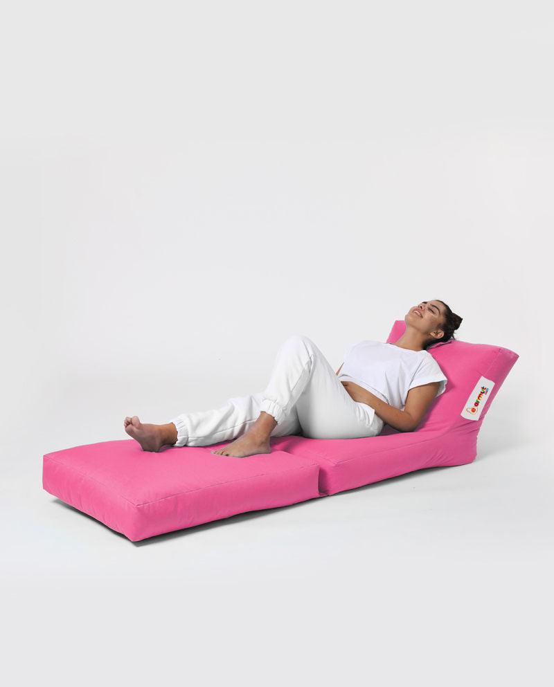 Fotoliu Puf Extensibil, Garden Bean Bag Large, 55x40x40 cm - Roz