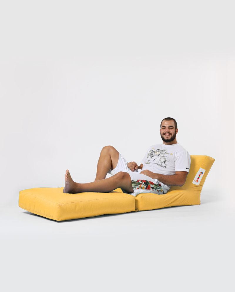 Fotoliu Puf Extensibil, Garden Bean Bag Large, 55x40x40 cm - Galben