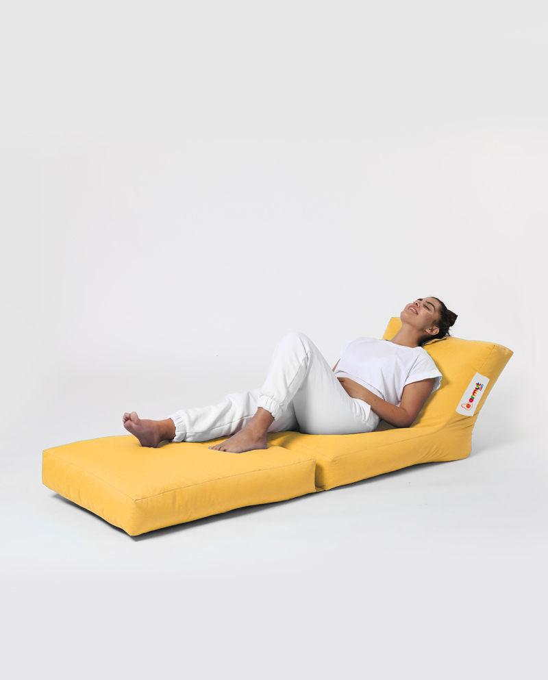 Fotoliu Puf Extensibil, Garden Bean Bag Large, 55x40x40 cm - Galben