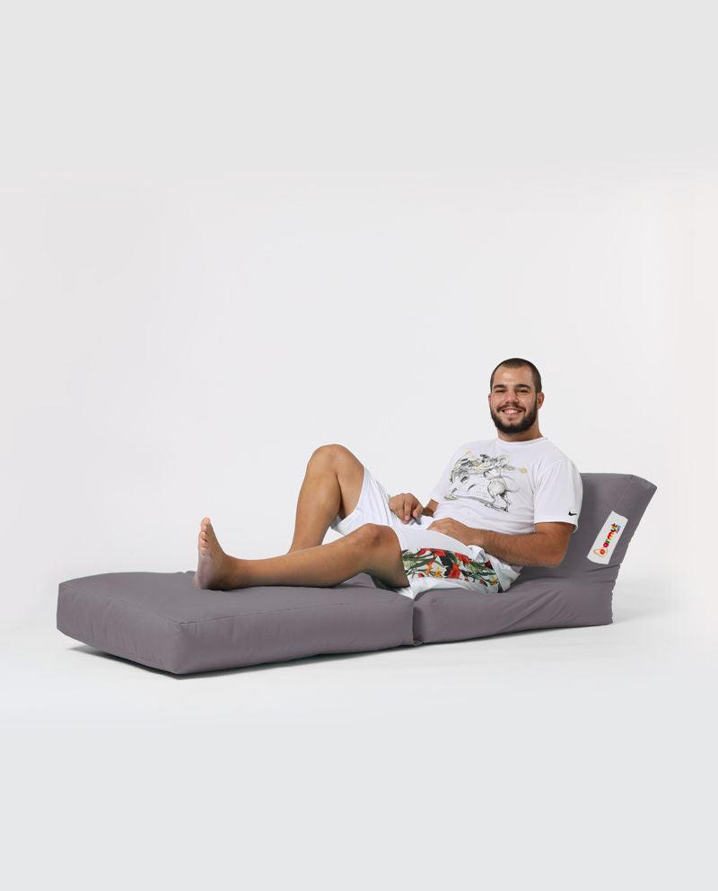 Fotoliu Puf Extensibil, Garden Bean Bag Large, 55x40x40 cm - Gri deschis