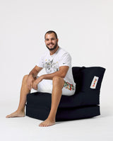Fotoliu Puf Extensibil, Garden Bean Bag Large, 55x40x40 cm - Negru