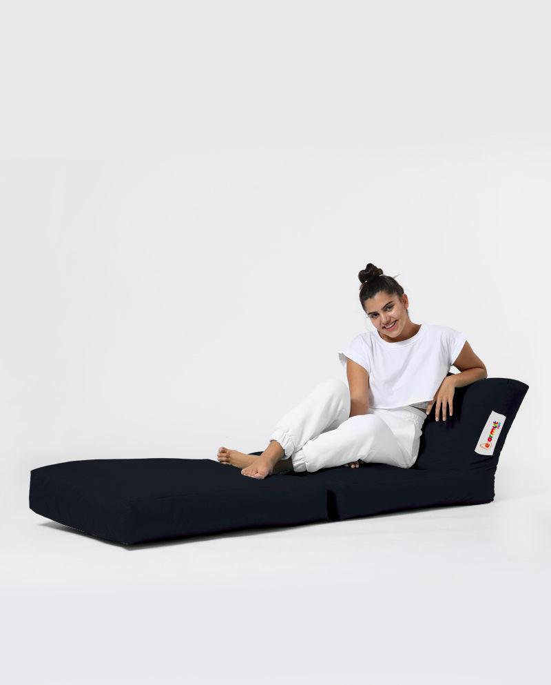 Fotoliu Puf Extensibil, Garden Bean Bag Large, 55x40x40 cm - Negru