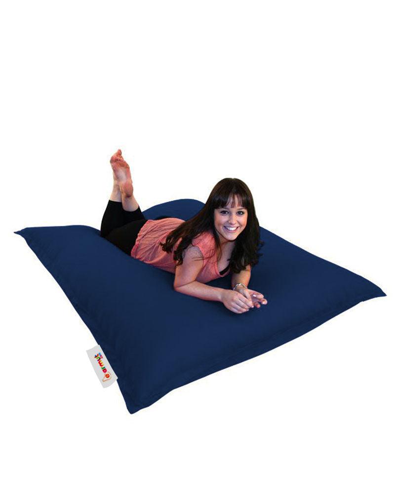 Fotoliu Puf Gradina, Bean Bag, Ferndale, Textil impermeabil, 100x100x20 cm - Albastru inchis