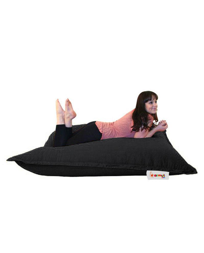 Fotoliu Puf Gradina, Bean Bag, Ferndale, Textil impermeabil, 100x100x20 cm - Negru