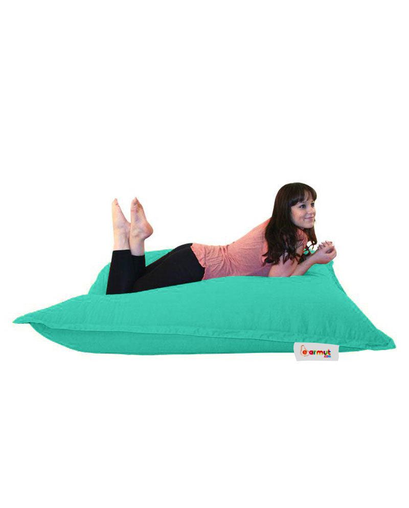 Fotoliu Puf Gradina, Bean Bag, Ferndale, Textil impermeabil, 100x100x20 cm - Turcoaz