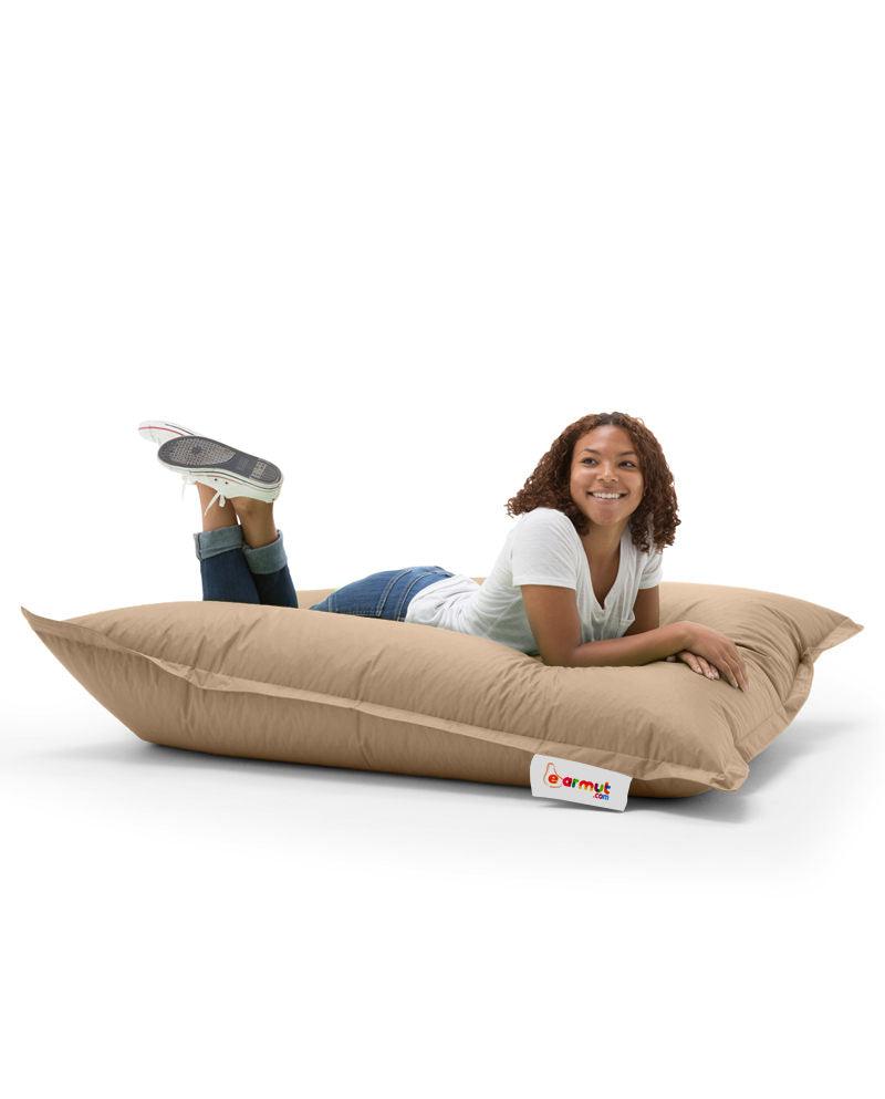 Fotoliu Puf Gradina, Bean Bag, Ferndale, Textil impermeabil, 100x100x20 cm - Maro