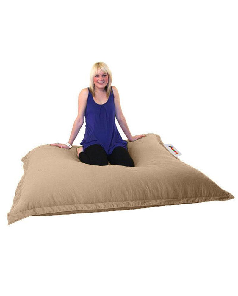Fotoliu Puf Gradina, Bean Bag, Ferndale, Textil impermeabil, 100x100x20 cm - Maro