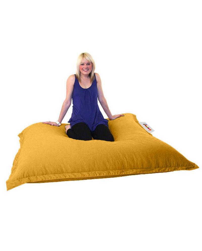 Fotoliu Puf Gradina, Bean Bag, Ferndale, Textil impermeabil, 100x100x20 cm - Galben