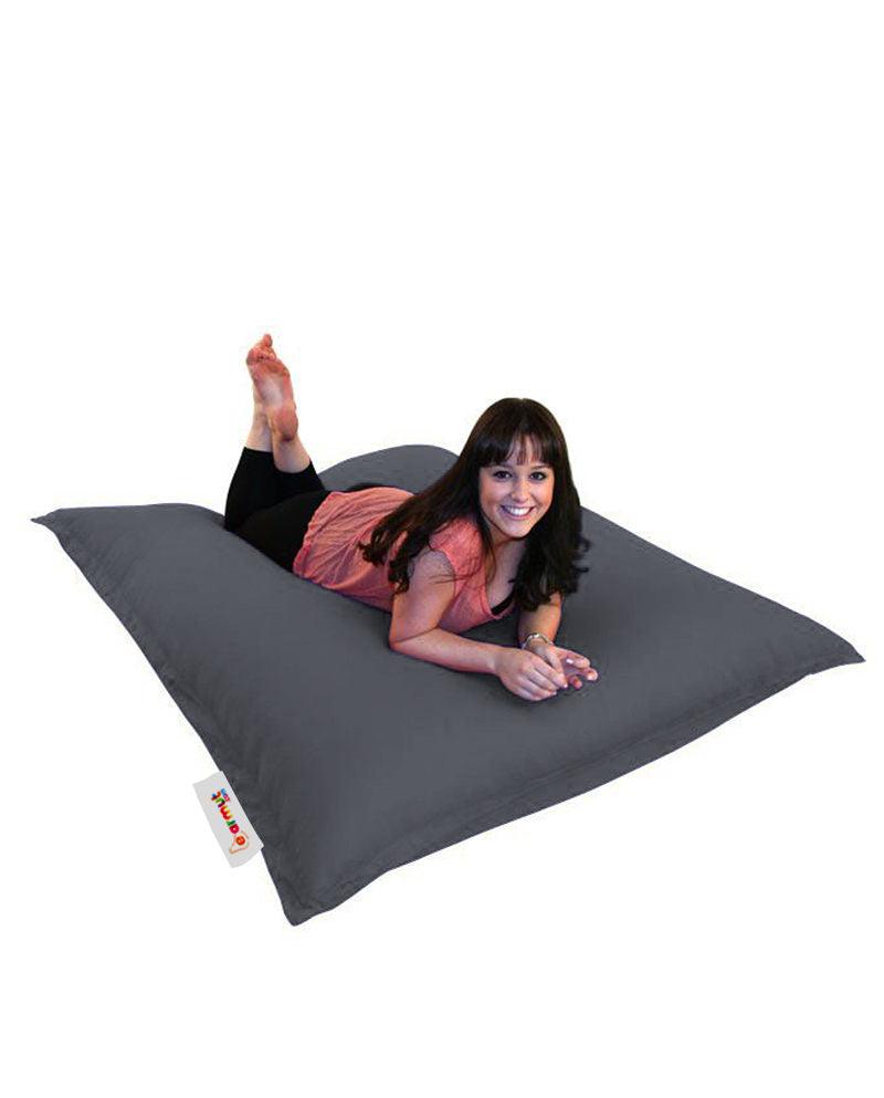 Fotoliu Puf Gradina, Bean Bag, Ferndale, Textil impermeabil, 100x100x20 cm - Fum