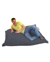 Fotoliu Puf Gradina, Bean Bag, Ferndale, Textil impermeabil, 100x100x20 cm - Fum
