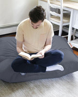 Fotoliu Puf Gradina, Bean Bag, Ferndale, Textil impermeabil, 100x100x20 cm - Fum