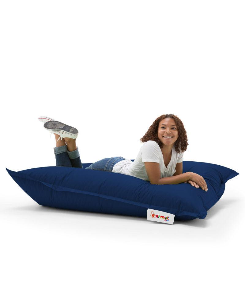 Fotoliu Puf Gradina, Bean Bag, Ferndale, Textil impermeabil, 100x100x20 cm - Albastru inchis