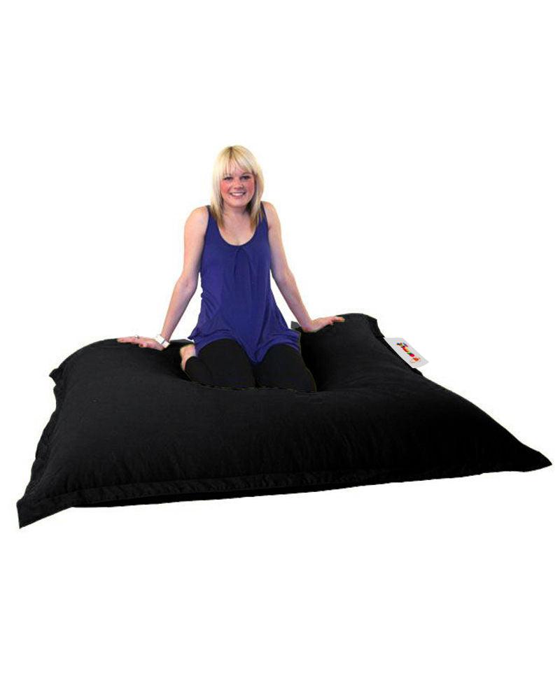 Fotoliu Puf Gradina, Bean Bag, Ferndale, Textil impermeabil, 100x100x20 cm - Negru