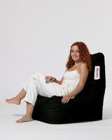 Fotoliu Puf tip Para Gradina, Garden Bean Bag Lounge, 60x90x35 cm - Negru