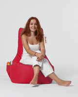 Fotoliu Puf tip Para Gradina, Garden Bean Bag Lounge, 60x90x35 cm - Roșu