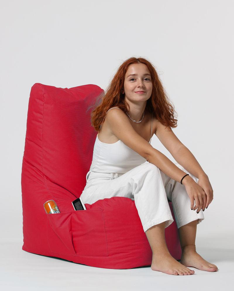 Fotoliu Puf tip Para Gradina, Garden Bean Bag Lounge, 60x90x35 cm - Roșu