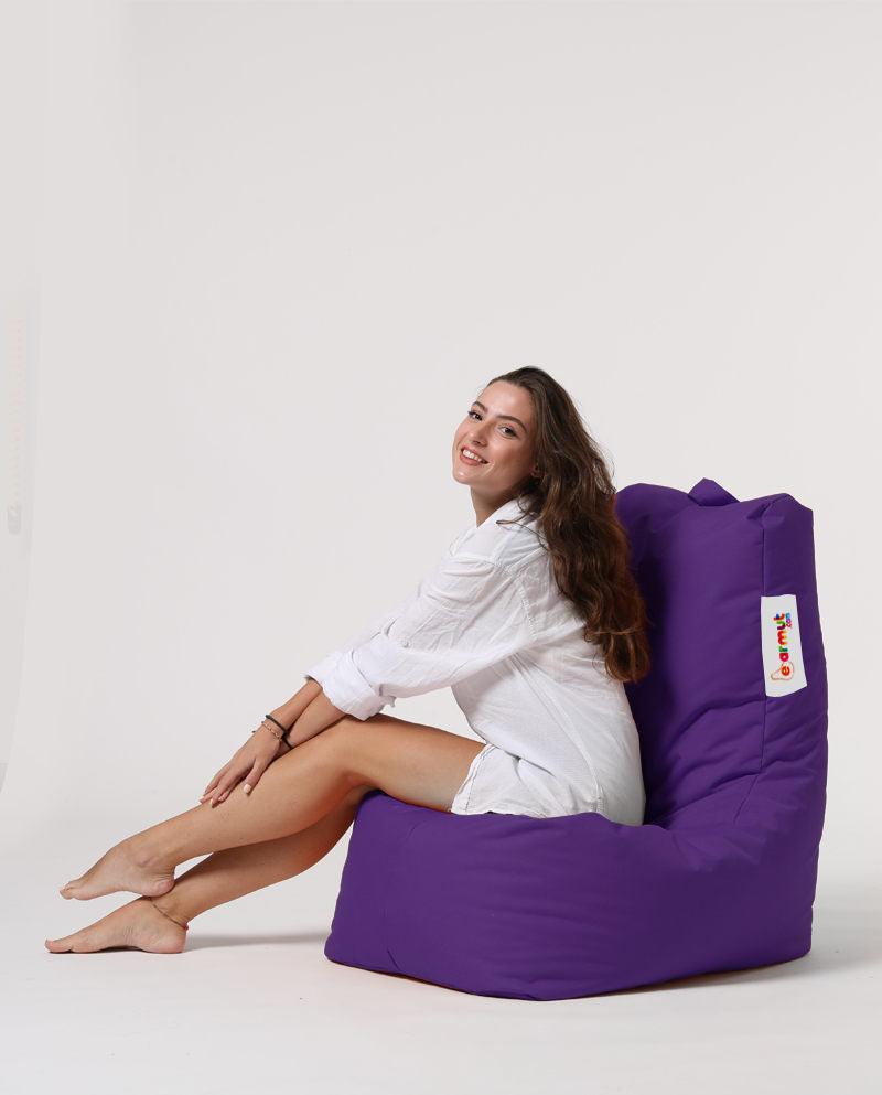 Fotoliu Puf tip Para Gradina, Garden Bean Bag Lounge, 60x90x35 cm - Violet