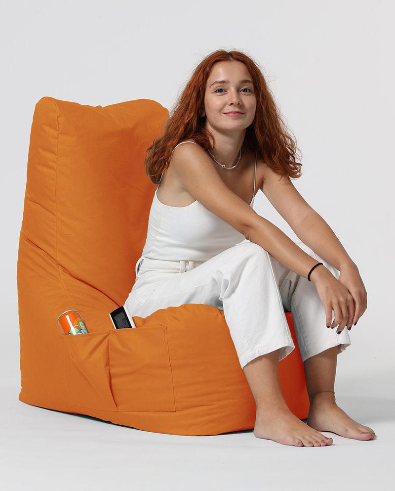 Fotoliu Puf tip Para Gradina, Garden Bean Bag Lounge, 60x90x35 cm - portocale