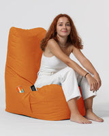 Fotoliu Puf tip Para Gradina, Garden Bean Bag Lounge, 60x90x35 cm - portocale
