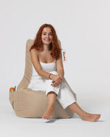 Fotoliu Puf tip Para Gradina, Garden Bean Bag Lounge, 60x90x35 cm - Maro