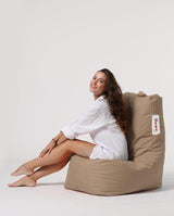 Fotoliu Puf tip Para Gradina, Garden Bean Bag Lounge, 60x90x35 cm - Maro