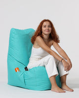 Fotoliu Puf tip Para Gradina, Garden Bean Bag Lounge, 60x90x35 cm - Turcoaz