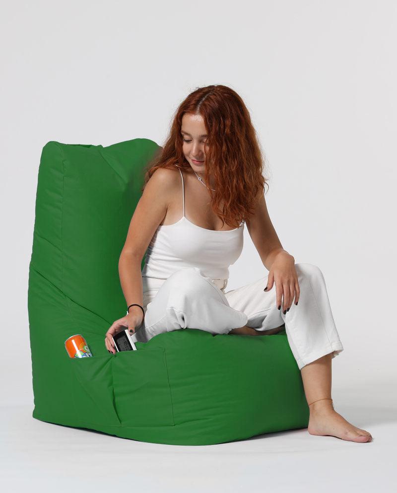 Fotoliu Puf tip Para Gradina, Garden Bean Bag Lounge, 60x90x35 cm - Verde