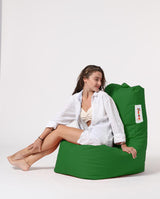 Fotoliu Puf tip Para Gradina, Garden Bean Bag Lounge, 60x90x35 cm - Verde