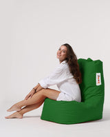 Fotoliu Puf tip Para Gradina, Garden Bean Bag Lounge, 60x90x35 cm - Verde