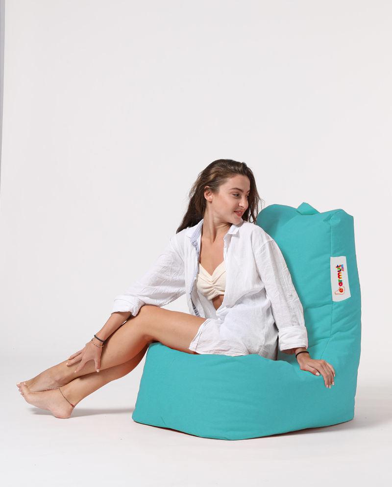 Fotoliu Puf tip Para Gradina, Garden Bean Bag Lounge, 60x90x35 cm - Turcoaz