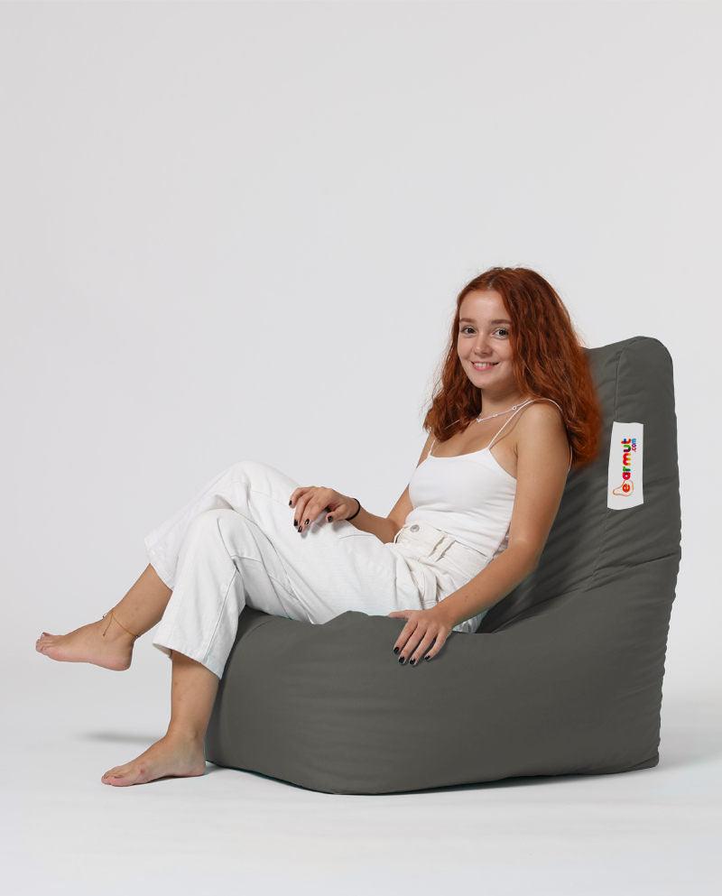 Fotoliu Puf tip Para Gradina, Garden Bean Bag Lounge, 60x90x35 cm - Fum