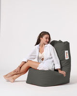 Fotoliu Puf tip Para Gradina, Garden Bean Bag Lounge, 60x90x35 cm - Fum
